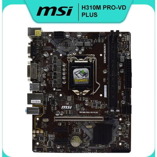 For MSI H310M PRO-VD PLUS Motherboard LGA 1151 DDR4 For Intel H310 HDMI USB3.1 Micro ATX Intel Used Mainboard