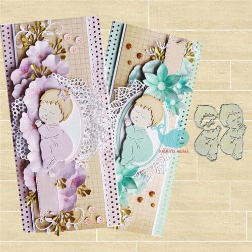 Female baby and male baby Metal Cutting Dies for Scrapbooking Album Paper DIY Card Decoration Embossing New Dies Cut 2019