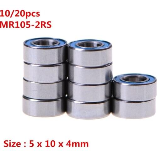 10/20PCS MR105-2RS 5x10x4 Mm Miniature Ball Bearings