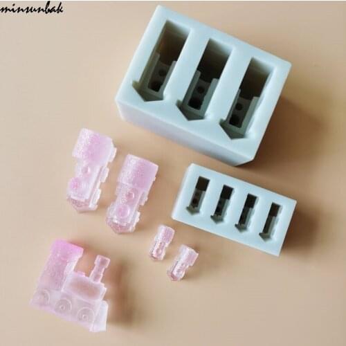 Minsunbak Train Silicone Mold Used In Soap, Candle, Epoxy Resin, Etc. Cake Tools