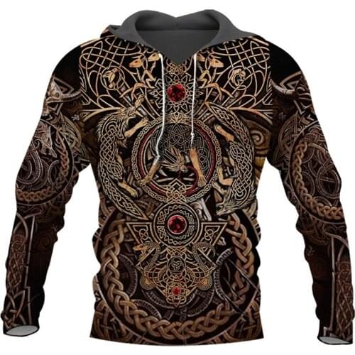 Newest Fashion Viking Warrior Tattoo 3D Printed Shirts casual 3D Print Hoodies/Sweatshirt/Zipper Man Women tops Drop ship H002
