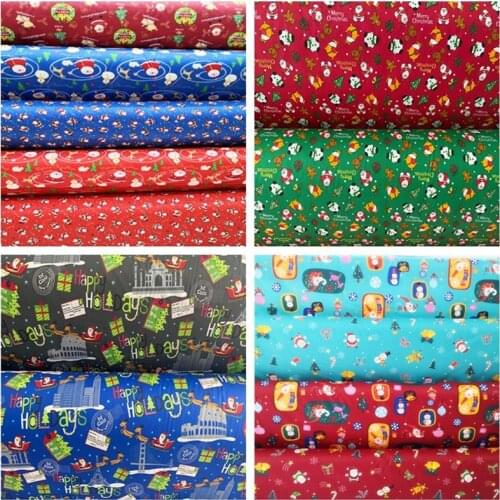Hot Chrismas Series 100% Cotton Fabric Cloth DIY handmade sewing patchwork quilting baby sheet tissus tecido home decor tilda