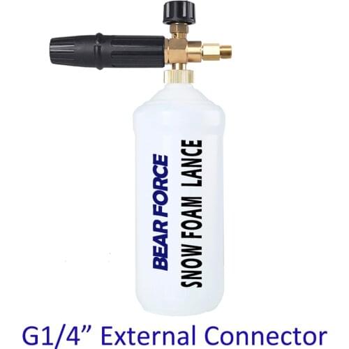 Foam Nozzle Snow High Pressure Washer Car Foam Washer Foam Lance Foam Cannon Foam Nozzle G1/4" external male Connector Adapter