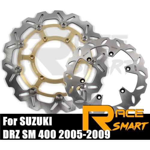 For SUZUKI DRZ SM 400 2005-2020 Motorcycle CNC Front Rear Brake Disc Disk Rotors Parts DRZ400SM 2006 2007 2008 2009 2010 2011 12