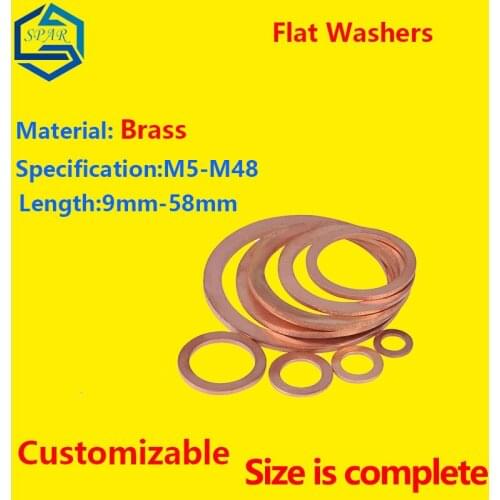 Flat Washers Plain Washer Gaskets Washers Gaskets Black Copper Gasket, Sealing Ring Gasket for Marine Watch Screw Washer GB