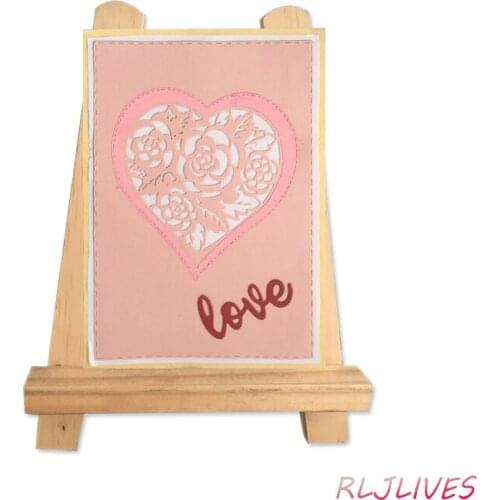 Hollow Heart Metal Cutting Dies Stencils for DIY Scrapbooking Stamp/photo album Decorative Embossing DIY Paper Cards