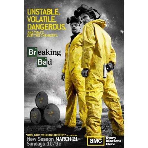 Crime Movie Breaking Bad Film Propaganda Posters Kraft Poster Decorative Wall Sticker Canvas Painting Home Decoration Gift