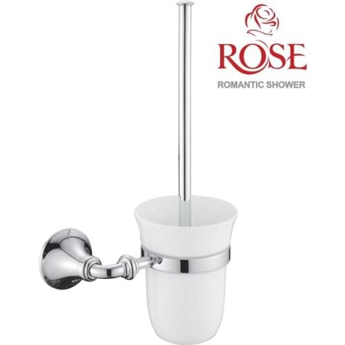 ROSE Wall dressing Ruff, brush for toilet, dressing brush with wall mount, clean toilet seat, toilet hygiene,Toilet brush holders, chrome,set ceramic bathroom accessories wall mounted bathroom brush RG1200