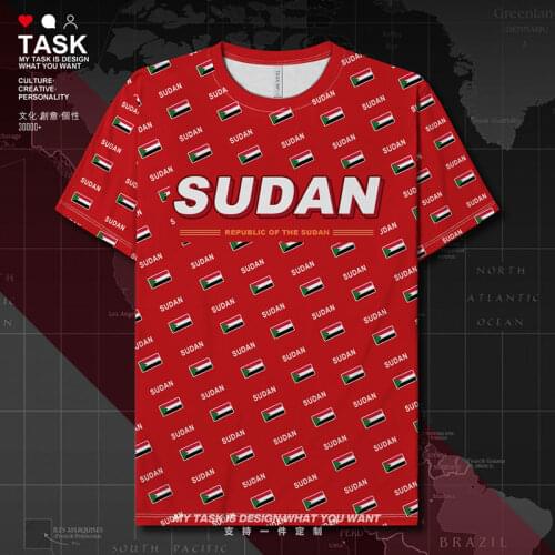 North Sudan Sudanese SDN Quick Dry t shirt mens gym shirts Sportswear Fitness fashion mens brands Fitness new clothes summer