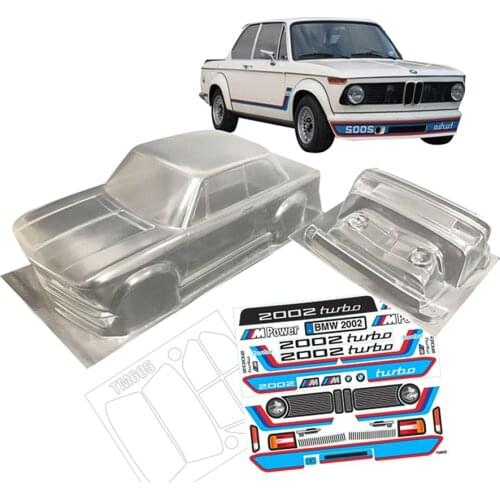 Team C BMW 2002 On Road Rc Drift Cars Clear Body Shell W/ Stickers 225MM For Remote Control Flat Running Electric Toys car