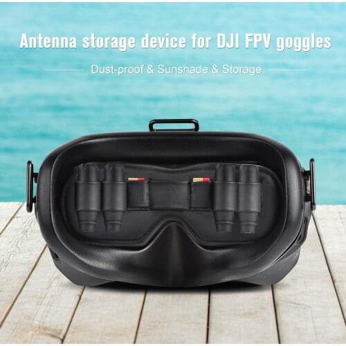 FPV Antenna Storage Device Dustproof Lens Protector PU Sunshade for DJI VR Goggles V2 Accessories Cover Memory Card Slot Holder