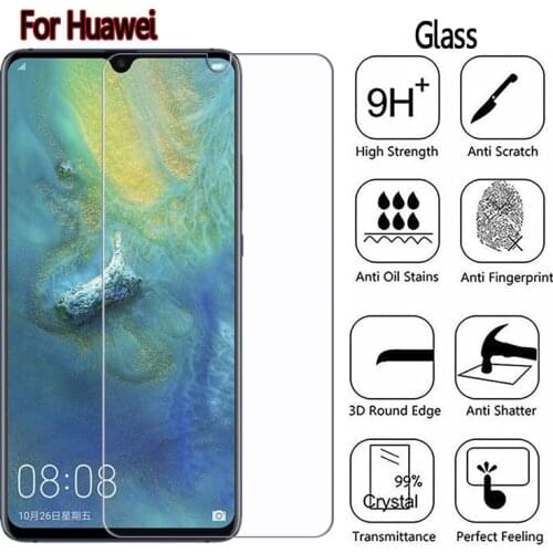 9H 2.5D Glass For Huawei Mate 30 20 X Protective Film For Huawei P20 P30 P40 lite E Tempered Glass Front Screen Protector Cover