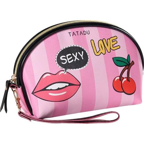 Ladies Large Capacity Casual Printed Cosmetic Pouch Organizer Small Portable Makeup Bag Women Multi-color Wear-resistant Bags