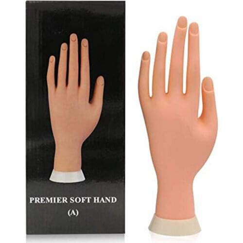 1pcs 3D Silicone Tattoo Practice Hand with Short Arm Fake Tattoo Hand Practice Skin Dummy Fake Tattoo Skin for Tattooing