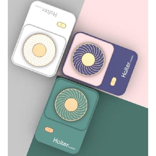 21 New Mini Lazy Neck Hanging Fan USB Charging Outdoor Creative Portable Neck Hanging Desktop Fans