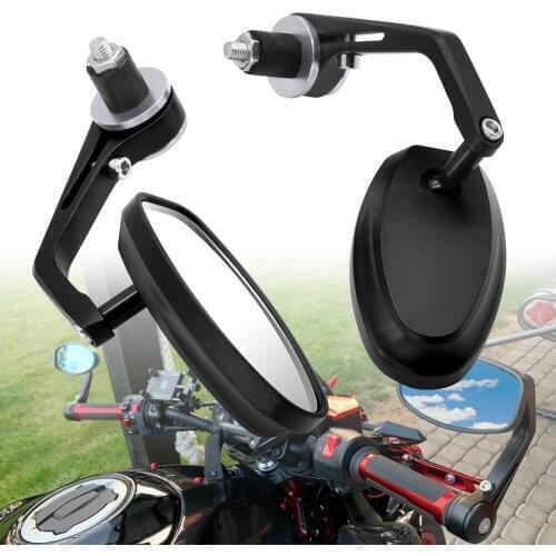 7/8" Motorcycl Side Mirrors Handle Bar End CNC Aluminum Rearview Mirror For MV Agusta Brutale 675 800 900 910 Suzuki Burgman 400