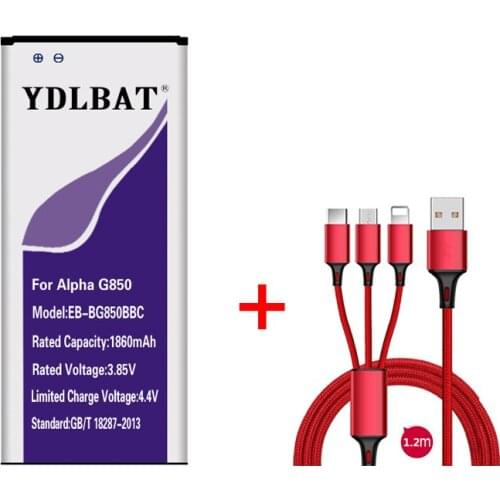 YDLBAT 1860mAh EB-BG850BBC Battery for Samsung Galaxy Alpha G850F G8508S G8509V G850 G8508 G850T G850V G850M