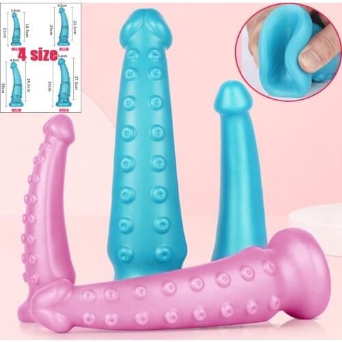 Octopus Tentacle Anal Butt Plug Huge Silicone Long Dildo Prostate Massage Vaginal Particles Stimulator Bdsm Anus Dilator Sex Toy