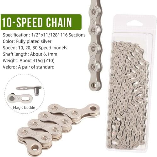 Chains 10/20/30-speed Chain Bicycle Parts Electroplated Silver For Mtb Silver Chain Mountain Road Bike Accessories