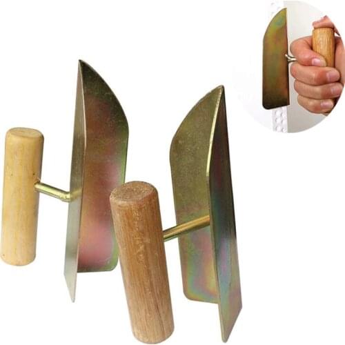 Wooden handle putty knife scraper Drywall Corner shovel Yin and Yang scraper paint Puller for Diatom mud home construction tool