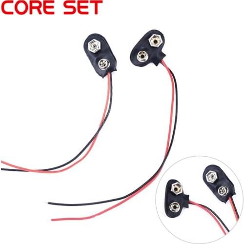 50PC 9 V Battery Buckle 6F22 Battery Holder Type T and I Cable Connector Line length 15CM DIY Tool Parts On Sale