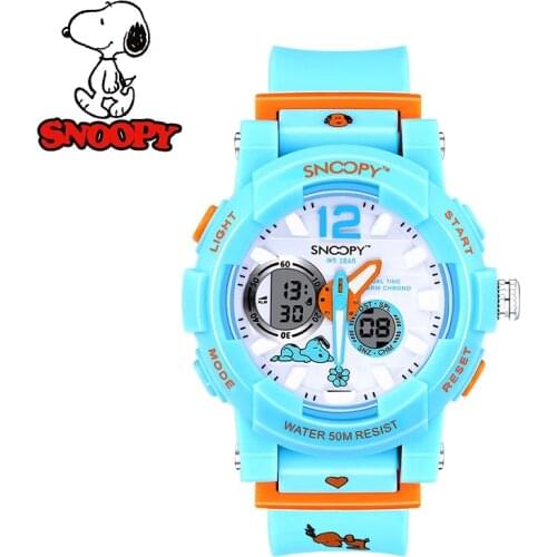 SNOOPY KIDS Military Watch 50m Waterproof Wristwatch LED Quartz Clock Sport Watch CHILD relogios masculinoSport Watch S Shock