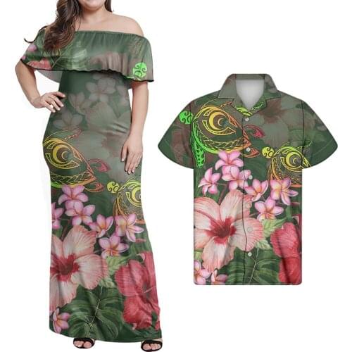 Jackherelook Hawaii Turtle Tropical Flower Brand Design Sexy Off Shoulder Dress for Women Summer Club Bodycon Dresses Vestidos