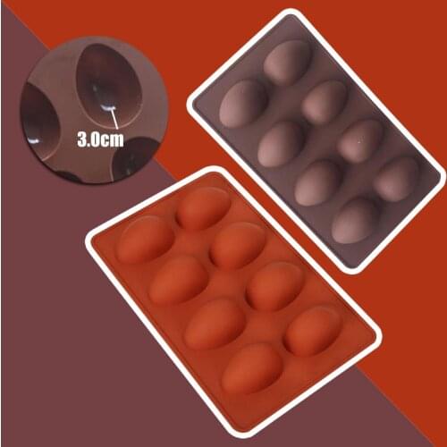 JX-LCLYL 8 Easter Egg Shape Cake Mold Silicone Soap Mould Chocolate Decoration
