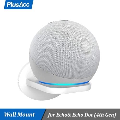 Wall Mount Shelf Holder Stand for Amazon Alexa Echo 4th Gen/Echo Dot 4th Gen Clever Charging Shelf Space Saving Bracket
