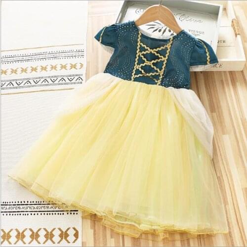 Wholesale girls princess dress summer new baby girl cospaly tulle dresses children dress