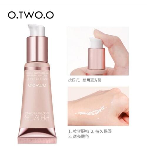 O.TWO.O Base Face Primer Gel Invisible Pore Light Oil-Free Makeup Finish No Creases Not Cakey Foundation Primer Cosmetic T1494