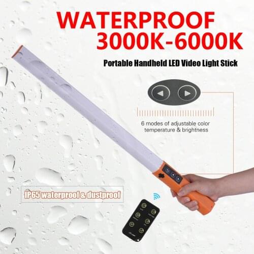 Portable Handheld LED Video Light Photography Lamp Adjustable Brightness Color Temperature + Remote Control USB Charging Cable