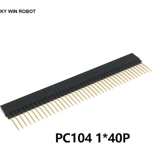 1pcs 2.54mm 1x40P 40Pin Female Stacking Header Connector Single Row Straight PC104 For Raspberry Pi 2 Mode Needle length 12.2mm