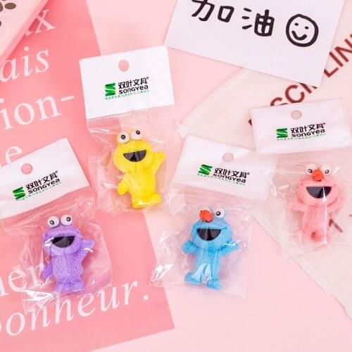 36 pcs/lot Creative Big eyes Frog Eraser Cute Writing Drawing Rubber Pencil Erasers Stationery For Kids Gifts school suppies