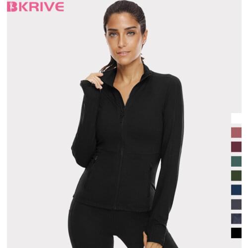 Pink Women Athletic Sport Shirts Slim Fit Long Sleeved Fitness Coat Yoga Crop Top With Thumb Holes Gym Jacket Workout Sweatshirt