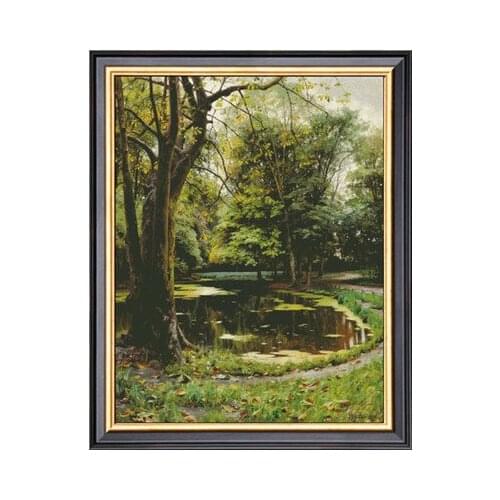 Needlework,woods tree by the lake Scenic embroidery,Unprinted DIY Cross stitch kit,Art Pattern counted Cross-Stitching decor