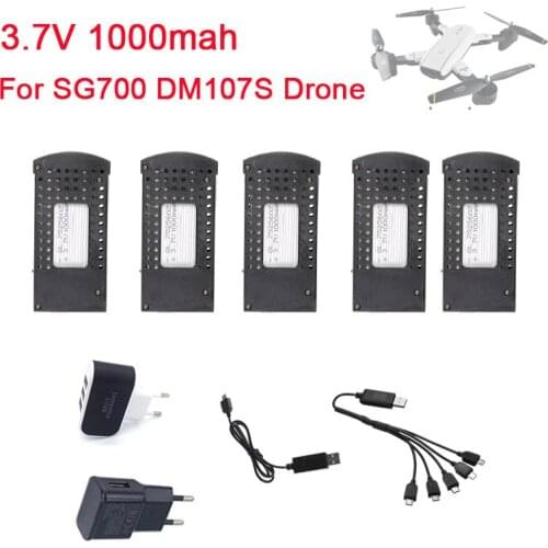 SG700 3.7V 1000Mah Li-Po Battery Spare Parts Quadcopter Battery Perfect Fit SG700 107S S169 Drone