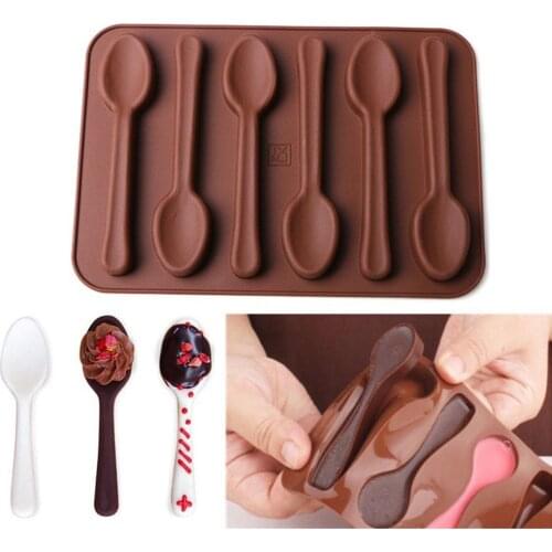 Spoon Shaped 3D Silicone Mold DIY Fondant Mold Candy Mould Cake Bake Tools Cake Fondant Moulds Cake Decorating Tools