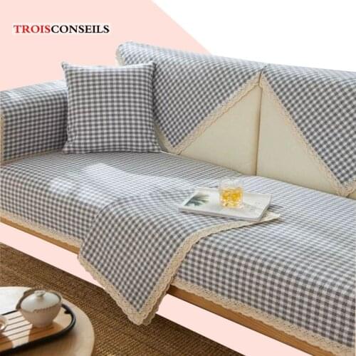 Modern Cotton Linen Fabric Sofa Cover Modern Soft Non-slip Couch Cover Slipcover Seat Sofa Towel for Living Room
