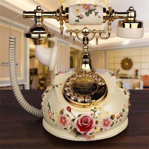 Antique Telephone Corded Landline Home Phones Vintage Classic Ceramic Home Telephone Antique Home Office Art Shops Gift