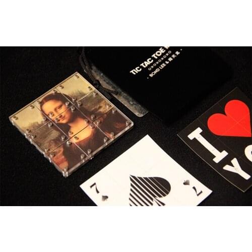 Tic Tac Toe Mini Magic Tricks Gimmick Props Magician Close Up Illusions Mentalism Funny Classic Paper and Pencil Game Magia