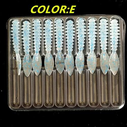 TSURINOYA 50Pcs Soft bait 36mm 0.4g root fishing small soft bait root fish carp soft bait tadpole