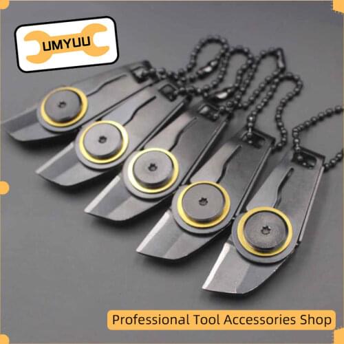 Top Quality Mini Zipper Knife Utility Knife Outdoor Survival Gadget Keychain Pendant Pocket Knife Multi Tools Camping Gears