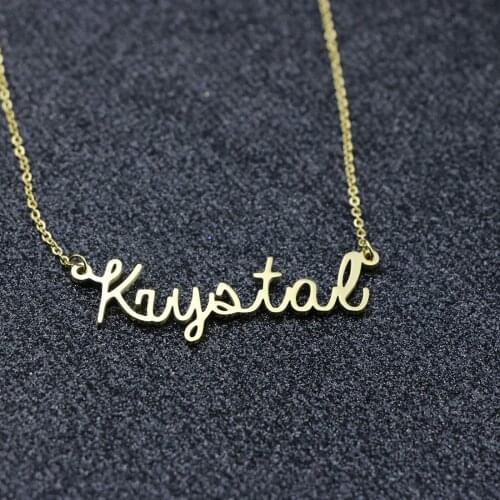 Customized Necklace Stainless Steel Necklace Nameplate Pendant Cordao Masculino