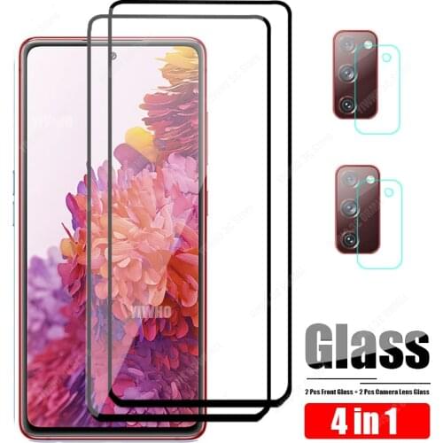 For Samsung Galaxy S20 FE Glass Screen Protector On For Samsung S20 FE Protective Glass Safety Front Tempered Camera Film S 20FE