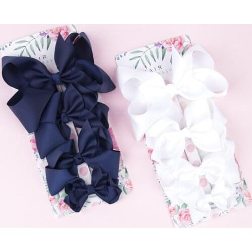 1set Ribbon Bows Large Size Jojo Bowknot Hairbows Hairpins Baby Girls Barrettes Girl Kids Hair Clips Children Big Knot Bow