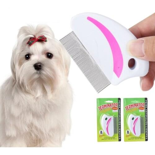 1pc Pet Dog Comb Remove Flea Hair Brush Hair Comb Puppy Cat Comb Dog Brush Multifunction Pet Grooming Stainless Steel