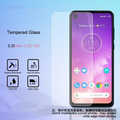 2 pcs 0.26 mm cell phone Tempered Glass Screen Protector For Moto One Vision P40 Z2force Z4 Z4play G4 G4plus G4play