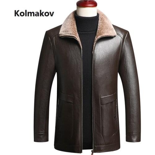 2020 winter pu leather Jacket Mens Casual fashion Coats keep warm Classic Jackets,Men thicken Trench Coat size L-4XL