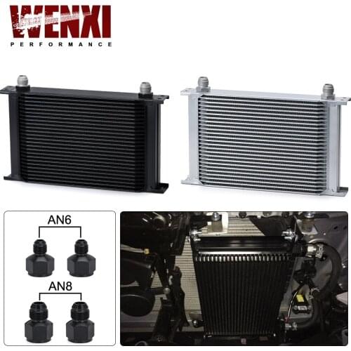 25 Rows AN-10AN Universal Oil Cooler Engine Transmission Oil Cooler Kit WX7025